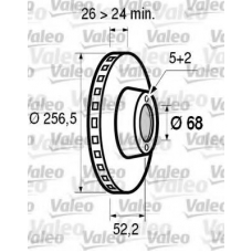 186563 VALEO Тормозной диск