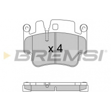 BP3573 BREMSI Комплект тормозных колодок, дисковый тормоз