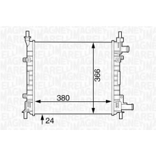 350213121800 MAGNETI MARELLI Радиатор, охлаждение двигателя