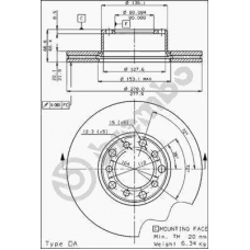 09.2465.10 BREMBO Тормозной диск