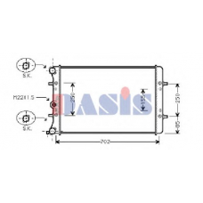 040027N AKS DASIS Радиатор, охлаждение двигателя