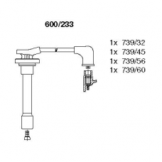 600/233 BREMI Комплект проводов зажигания