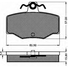 10498 BSF Комплект тормозных колодок, дисковый тормоз