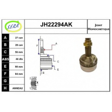 JH22294AK SERA Шарнирный комплект, приводной вал