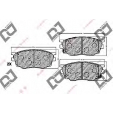 BP1155 DJ PARTS Комплект тормозных колодок, дисковый тормоз