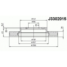 J3302015 NIPPARTS Тормозной диск