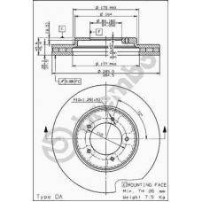 09.7285.10 BREMBO Тормозной диск