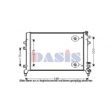 040044N AKS DASIS Радиатор, охлаждение двигателя