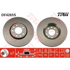 DF4265S TRW Тормозной диск