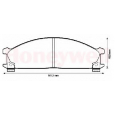 572373B BENDIX Комплект тормозных колодок, дисковый тормоз