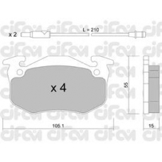 822-036-2 CIFAM Комплект тормозных колодок, дисковый тормоз