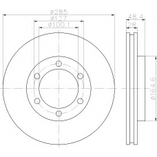 8DD 355 118-001 HELLA Тормозной диск