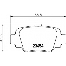 8DB 355 011-551 HELLA Комплект тормозных колодок, дисковый тормоз