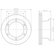 8DD 355 117-541 HELLA Тормозной диск