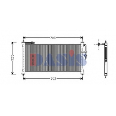 372100N AKS DASIS Конденсатор, кондиционер