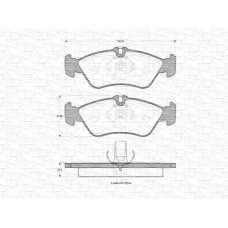 363702160397 MAGNETI MARELLI Комплект тормозных колодок, дисковый тормоз