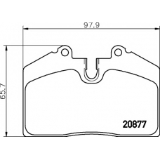 8DB 355 016-301 HELLA PAGID Комплект тормозных колодок, дисковый тормоз