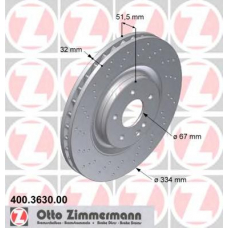 400.3630.00 ZIMMERMANN Тормозной диск