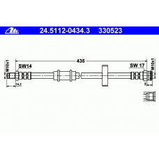 24.5112-0434.3 ATE Тормозной шланг