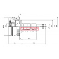 6036 KAMOKA Шарнирный комплект, приводной вал