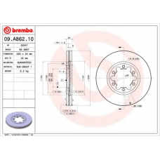 09.A862.10 BREMBO Тормозной диск