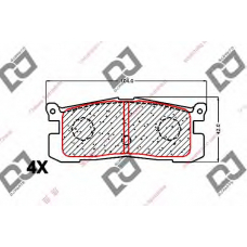 BP1667 DJ PARTS Комплект тормозных колодок, дисковый тормоз