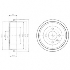 BF410 DELPHI Тормозной барабан