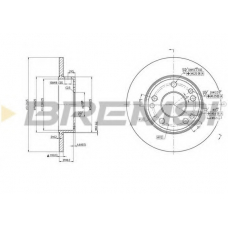 DBA053S BREMSI Тормозной диск