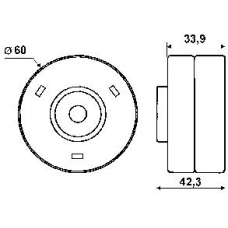 VKM 23244 SKF Ролик натяжителя ремня грм citroen