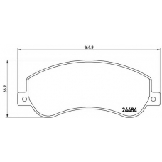 P 85 115 BREMBO Комплект тормозных колодок, дисковый тормоз