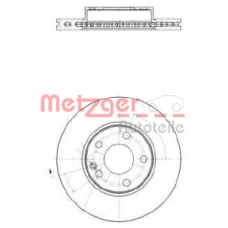 25284 V METZGER Тормозной диск