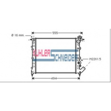 0906401 KUHLER SCHNEIDER Радиатор, охлаждение двигател