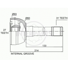 OJ-0146 InterParts Шарнирный комплект, приводной вал