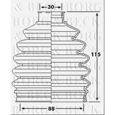 BCB6236 BORG & BECK Пыльник, приводной вал