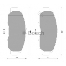 0 986 AB2 387 BOSCH Комплект тормозных колодок, дисковый тормоз