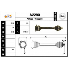 A2290 SNRA Приводной вал