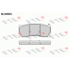 BL2668A1 FTE Комплект тормозных колодок, дисковый тормоз