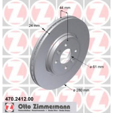 470.2412.00 ZIMMERMANN Тормозной диск