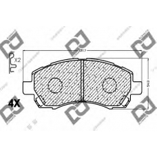 BP1035 DJ PARTS Комплект тормозных колодок, дисковый тормоз