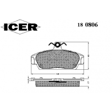 180806 ICER Комплект тормозных колодок, дисковый тормоз