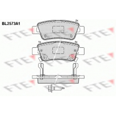 BL2573A1 FTE Комплект тормозных колодок, дисковый тормоз