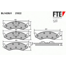 BL1428U1 FTE Комплект тормозных колодок, дисковый тормоз