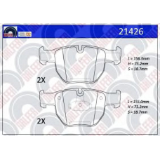 21426 GALFER Комплект тормозных колодок, дисковый тормоз