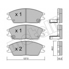 22-0081-1 METELLI Комплект тормозных колодок, дисковый тормоз