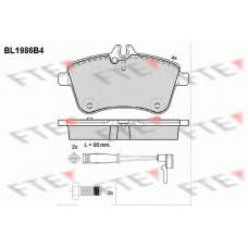 BL1986B4 FTE Комплект тормозных колодок, дисковый тормоз