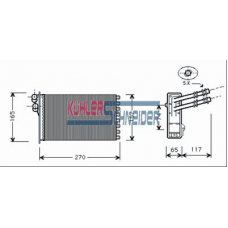 1390051 KUHLER SCHNEIDER Теплообменник, отопление салона