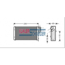 0791501 KUHLER SCHNEIDER Теплообменник, отопление салона