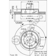 09.5627.10 BREMBO Тормозной диск