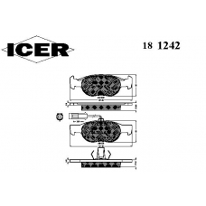 181242 ICER Комплект тормозных колодок, дисковый тормоз