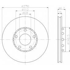 8DD 355 101-361 HELLA Тормозной диск